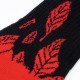 Calzino Dolly Noire Socks Woven Leaves Red