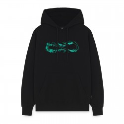 Felpa Propaganda Logo Fire Hoodie Black fe331