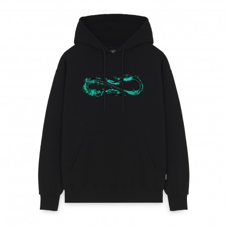 Felpa Propaganda Logo Fire Hoodie Black fe331