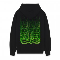 Felpa Propaganda Ribs Flame Hoodie Black fe352