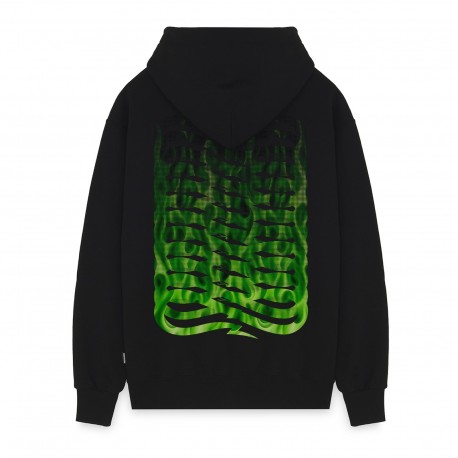 Felpa Propaganda Ribs Flame Hoodie Black fe352