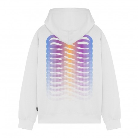 Felpa Propaganda Ribs Gradient Hoodie White 25SSPRFE351