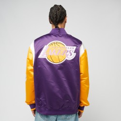 Giubbino Mitchell And Ness NBA Team Origins Satin Jacket Vintage Logo LA Lakers