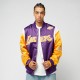 Giubbino Mitchell And Ness NBA Team Origins Satin Jacket Vintage Logo LA Lakers