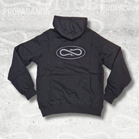 Felpa Propaganda FE413 black hoodie logo atom