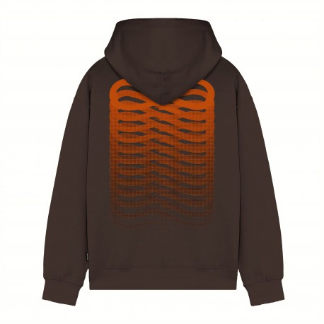 Felpa Propaganda PRFE459 Hoodie Ribs Brown